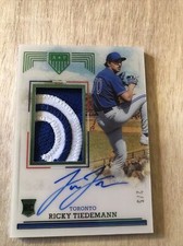 RICKY TIEDEMANN 2023 Panini Chronicles America’s Pastime Rookies Green RPA 2/5