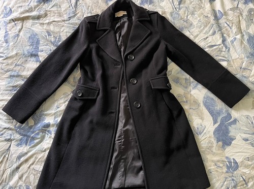 Cappotto Michael Kors nero lana al ginocchio taglia 4