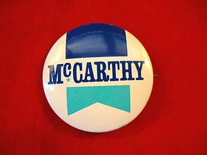 McCarthy Political 1,5" Pin Back Button from 1968 Campaign, Nice Condition - Bild 1 von 4
