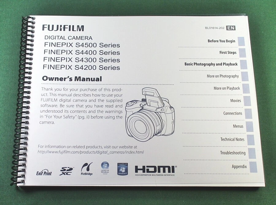 Fujifilm FinePix S4200 - S4500 Owner's Manual: 147 Pages & Protective Covers!  - Image 1 of 1