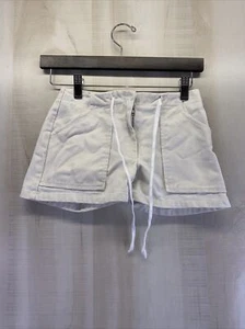 Firld Gear Kids Girls Sz 7 Twill Cotton Tie Front Cream Shorts Made in USA-6545 - Picture 1 of 7