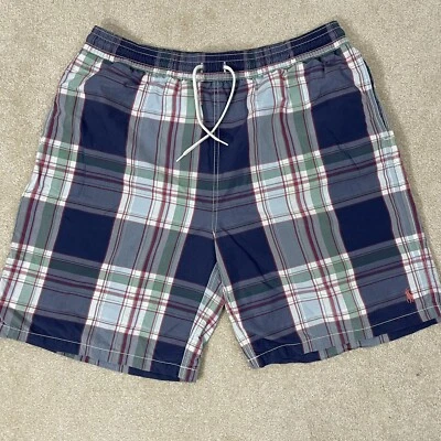 De colección Polo Ralph Lauren Para Hombres XL Bañador Pantalones Cortos A Cuadros Logo Natación Foto 1 de 4