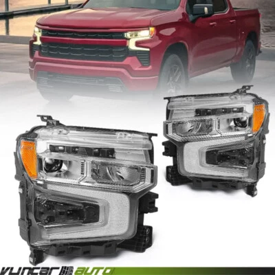 2P For 2022-2024 Chevy Silverado 1500 LTZ/High Country Full LED DRL Headlights Foto 1 de 4