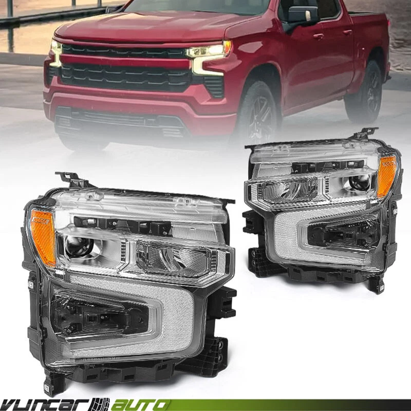2P For 2022-2024 Chevy Silverado 1500 LTZ/High Country Full LED DRL Headlights Foto 1 de 4