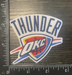 OKLAHOMA CITY THUNDER IRON ON EMBROIDERED PATCH BASKETBALL - Picture 1 of 1