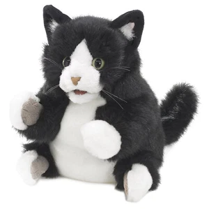 Tuxedo Kätzchen / Tuxedo Kitten Folkmanis Puppets, Katze Handpuppe Plüsch (3179 - Bild 1 von 3