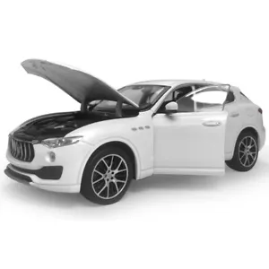 1:24 Maserati Levante Model Car Diecast Collectible Vehicle Doors Open White - Picture 1 of 12