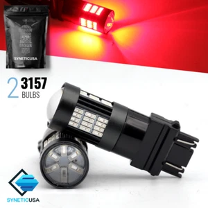 2 x 3157/3357A High Power SMD Red Brake Tail Dual Filament LED Light Bulbs - Picture 1 of 9