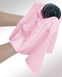 Oversized Microfiber Cleaning Cloth 12" X 12" for Screens Lens Phone- Pink - Picture 1 of 18