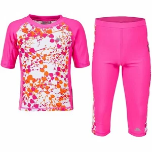 Trespass Girls Swim Set Rash Vest And Shorts UV Protection Age 3-4 Small Fitting - Picture 1 of 1