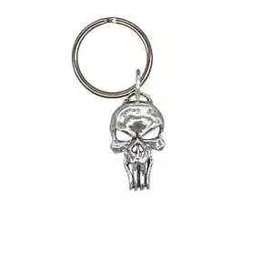 3D Skull The Punisher Schlüsselanhänger, G126KC, 1 1/4 Zoll, Metall, Tod, Zinn, Geschenk - Bild 1 von 6