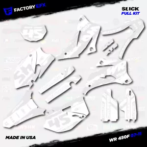 Whiteout Slick Racing Graphics Kit fits Yamaha WR450F 07-11 Decals WR 450F - Foto 1 di 5