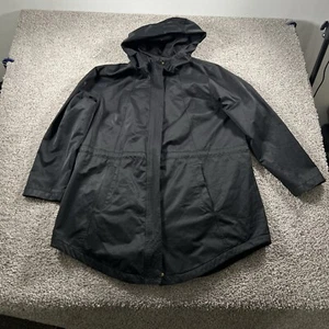 Eileen Fisher Jacket Womens Plus Size 1X Black Nylon Down Zip Up Coat Classic - Picture 1 of 9
