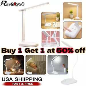 LED Desk Lamp Touch Sensor Reading Foldable Table Lamp Eye Caring Reading Light - Picture 1 of 21