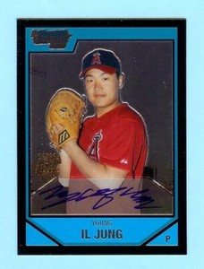 2007 BOWMAN CHROME YOUNG IL JUNG ROOKIE RC AUTO AUTOGRAPH - ANGELS