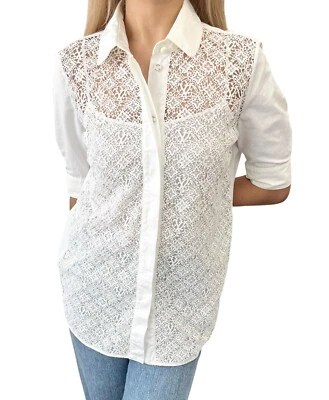 LOUIS VUITTON винтажный монограмма логотип рубашка #34 на пуговицах кружева короткий рукав - Изображение 1 из 4