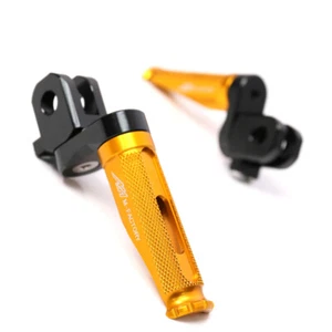 SHINOBI Gold Front 25mm Extended Foot Pegs For Sprint ST/RS/955i 99-01 02 03 04 - Picture 1 of 6