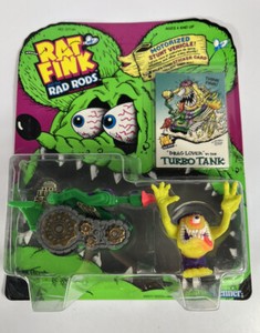 Drag Lover in his Turbo Tank 1990 Rat Fink Rad Rods Vintage Toy *NEW* (1)
