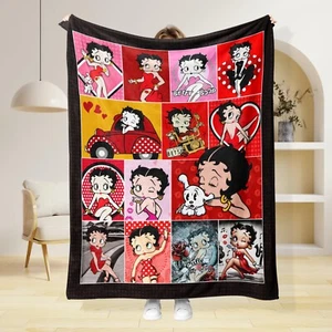 Brand BETTY BOOP THROW Blanket Microplush Fleece Blankets - Lightweigh 50X60in - Picture 1 of 6