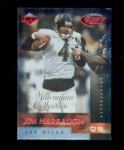 1999 Collectors Edge Fury Jim Harbaugh Baltimore Ravens Millennium Card - Bild 1 von 1