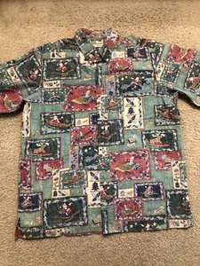 Vintage 2003 REYN SPOONER Mele Kalikimaka Aloha Christmas Santa Shirt Size XL - Picture 1 of 10