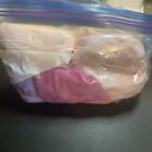 needle felting wool-various Shades Of Pinks And Purple + Bag Of Pale Pink