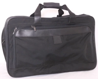 Hartmann Black Expandable Zip Handles Travel Work Bag 22" Briefcase Luggage - Image 1 of 4