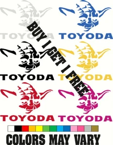 TOYODA Decal Toyota Car Truck Buy 1 get 1 FREE Funny FREE SHIPPING - Picture 1 of 2