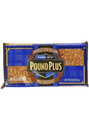 Trader Joe's Joes Pound Plus Milk Chocolate Bar With Almonds 17.6 oz. - Image 1 of 4