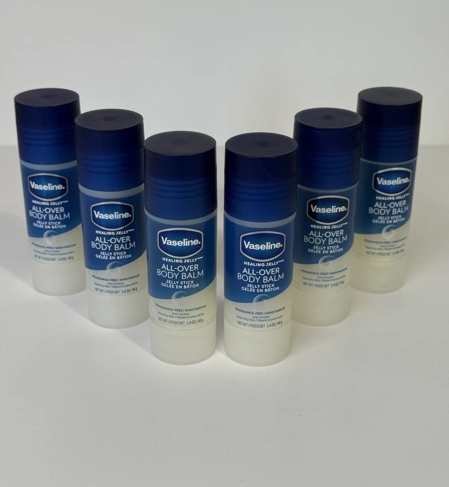 Vaseline All Over Body Balm Jelly Stick Unscented 1 .4 Oz