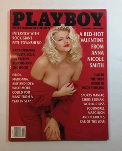 Playboy Magazine Feb 1994 Cover: Anna Nicole Smith Playmate: Julie Lynn Cialini  - Picture 1 of 2