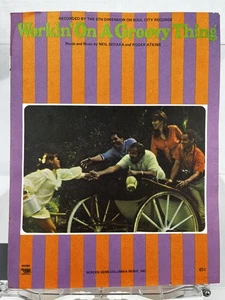 Neil Sedaka Workin' On A Groovy Thing Sheet Music 1968 Pop Illustrated Cover - Picture 1 of 5