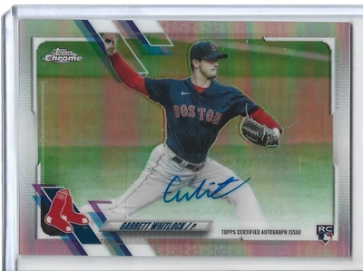 2021 Topps Chrome Auto Refractor Garrett Whitlock #CUSA-GW RED SOX RC Rookie - Image 1 of 2