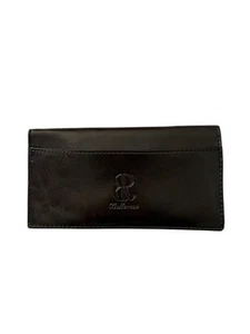 Belle Rose Leather Clutch Wallet Organizer Purse Brown 3.5x7 Excellent Condition - Picture 1 of 12