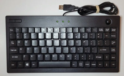 Adesso AKB-310UB Miniature Keyboard With Built in Optical Trackball USB Cable - Image 1 of 2