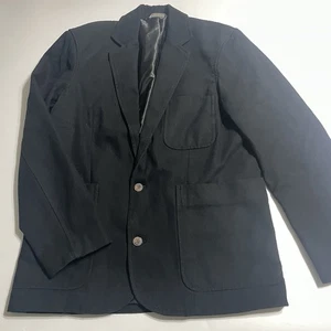 Duluth Trading Jacket Men M Black Fire Hose Presentation Canvas Blazer 26514 - Picture 1 of 14