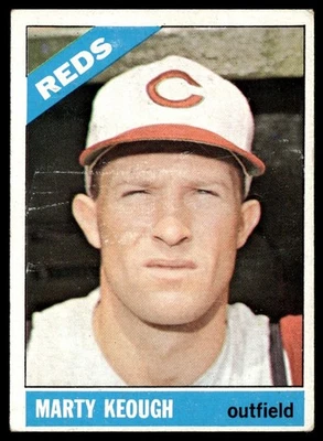 1966 Topps Marty Keough VG+ Cincinnati Reds #334 - Image 1 of 2