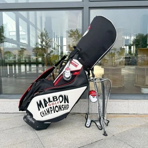 Malbon Golf Caddy Bag Stand Type Synthetic Leather / 5-way / Black / 24*26*127 - Picture 1 of 4