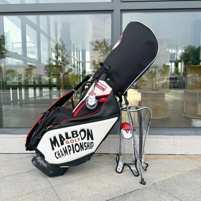 Malbon Golf Caddy Bag Stand Type Synthetic Leather / 5-way / Black / 24*26*127 - Image 1 of 4