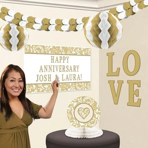 Amscan Kit de Decoración Diseño Personalizado Bodas de oro (50) Pack (SG38414) - Imagen 1 de 1