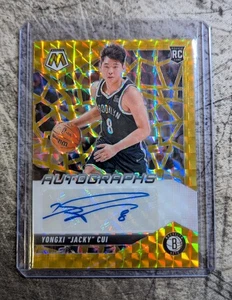 Yongxi "Jacky" Cui Panini Mosaic 2024-25 Rookie Mosaic Autographs GOLD /10! - Picture 1 of 7