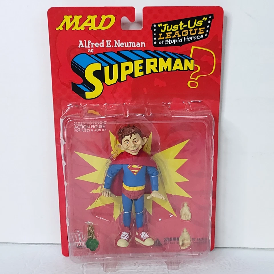Figura de acción MAD Magazine Alfred E Neuman As Superman DC Direct Just Us League Foto 1 de 4
