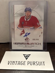 LOGAN MAILLOUX 2024-25 SP AUTHENTIC FUTURE WATCH AUTO /999 - Picture 1 of 2