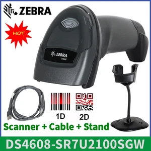 Zebra DS4608-SR7U2100SGW 1D 2D Handheld Images USB Barcode Scanner W Cable+Stand - Picture 1 of 22