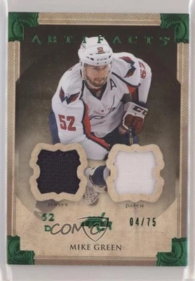 2013-14 Upper Deck Artifacts Emerald Jersey/Patch /75 Mike Green #65 Patch - Image 1 of 2