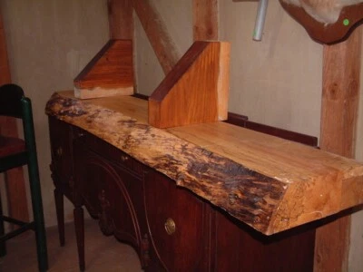 Manto de chimenea pesado rústico + 2 ménsulas, muebles de cabina de pino amarillo 72X12X4  Foto 1 de 4