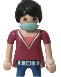 Playmobil Arzt Mundschutz Blau für fast alle Playmobil Figuren geeignet! Neu! - Bild 1 von 5