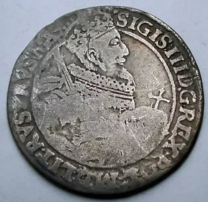 POLAND 1/4 THALER 1620-32 Silver KM#37, Sigismund III, Rare O10.4 - Picture 1 of 2