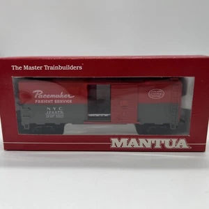 Mantua 734-022 HO Heavy NYC 174479 41' Box Car RTR Pacemaker Red/ Light Gray -q - Picture 1 of 4