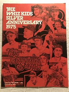 1975 PHILADELPHIA PHILLIES 25th Anniversary THE WHIZ KIDS Ashburn SISLER Roberts